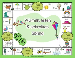 Vorschau - Spiele - Englisch Brettspiel - Englisch Spring | Englisch Anfangsunterricht | warm up Englisch | Spring Englisch Grundschule - Seite 3