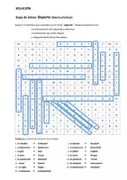 Vorschau - Interaktives Material - Wortsuchrätsel Spanisch: Deporte / Sport (mit Lösung) - Seite 1