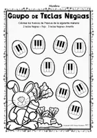Vista previa - Hojas de trabajo - Actividades de Piano | Nombres de las Teclas Primavera - página 2
