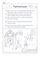 Vorschau - Arbeitsblätter - Motivierendes Partnerlesen: Thema Bauernhof - Seite 3