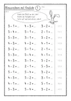 Vorschau - Arbeitsblätter - Komplettpaket: Minusrechnen mit Knickohr für die 1. Klasse - Seite 2