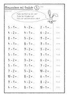 Vorschau - Arbeitsblätter - Minusrechnen mit Knickohr bis 10 - Seite 3