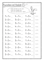 Vorschau - Arbeitsblätter - Plusrechnen mit Knickohr bis 10 - Seite 1