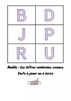 Aperçu - Feuilles d'exercices - 18 cartes pour les lettres combinées (Alphabet en écriture capitale) MS GS - Page 3