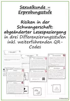 Vorschau - Arbeitsblätter - Sexualkunde Erprobungsstufe: Risiken in der Schwangerschaft, differenziert - Deckblatt