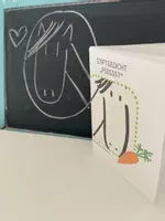 Vorschau - Mal- und Bastelvorlagen - Stiftgedicht Pferd "Pssst"-Faltblatt - Deckblatt