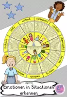 Vorschau - Arbeitsblätter - Legekreis Emotionen in Situationen erkennen und zuordnen (Gefühle in Situationen erkennen) - Deckblatt