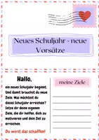 Vorschau - Poster - Neues Schuljahr - neue Vorsätze - Deckblatt