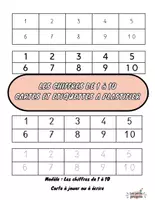 Aperçu - Apprentissages en autonomie - Les chiffres de 1 à 10 (Frise numérique et cartes à plastifier) en Maternelle - Page de couverture