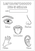 Vorschau - Unterrichtsreihen - Unsere 5 Sinne - Lernwerkstatt mit Bastelvorlagen - Seite 1