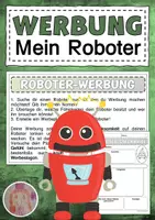 Vorschau - Arbeitsblätter - Werbung: Werbeplakat über Roboter erstellen - Deckblatt