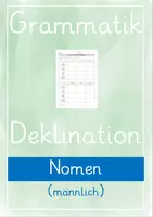 Vorschau - Arbeitsblätter - Deklination von Nomen (männlich/maskulin) - Deckblatt