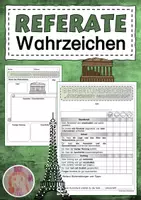 Vorschau - Arbeitsblätter - Europa Steckbrief Wahrzeichen - Deckblatt