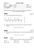 Vorschau - Test - Test "Rationale Zahlen" _ Klasse 7 - Deckblatt