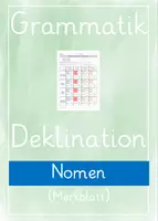 Vorschau - Arbeitsblätter - Materialpaket - Deklination von Nomen - Deckblatt