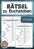 Vorschau - Arbeitsblätter - Bild - Wort - Rätsel mit Wörtern aus dem Grundwortschatz - Deckblatt