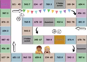 Vorschau - Spiele - Brettspiel schriftliche Multiplikation & Division - Deckblatt