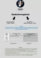 Vorschau - Arbeitsblätter - Gedichtvergleich: Gryphius (Barock) vs Heym (Expressionismus) - Deckblatt