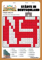 Vorschau - Arbeitsblätter - Städte National + Lösung - Seite 1