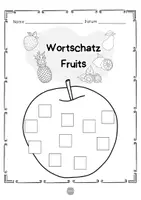 Vorschau - Mal- und Bastelvorlagen - Englisch - Mini Bastelei Wortschatz "Fruits" | Englisch Wortschatz | Englisch Grundschule | Anfangsunterricht - Seite 3