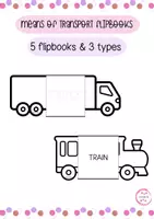 Vista previa - Hojas de trabajo - MEANS OF TRANSPORT FLIPBOOKS - 5 flipbooks - Portada