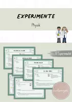 Vorschau - Experimente - Kartei 5/8: Experimente - Thema 'Physik' - Deckblatt