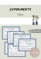 Vorschau - Experimente - Kartei 8/8: Experimente - Thema 'Wasser' - Deckblatt