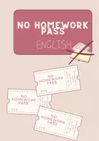 Vorschau - Anderer Materialtyp - Hausaufgaben Gutschein (Englisch) - Deckblatt
