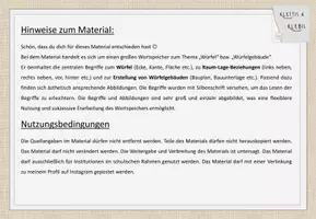 Vorschau - Poster - Würfelgebäude - Wortspeicher zum Würfel, Würfelgebäude und Raum-Lage-Beziehugen - Seite 1