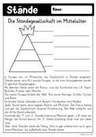 Vorschau - Arbeitsblätter - Ständegesellschaft im Mittelalter - Seite 1