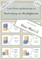 Vorschau - Fördermaterial/Inklusion - Würfelgebäude, Puzzle zu Raum-Lage-Beziehungen - Deckblatt