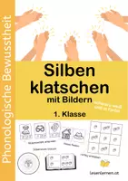 Vorschau - Arbeitsblätter - Silben klatschen – phonologische Bewusstheit fördern - Deckblatt