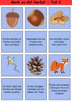 Vorschau - Arbeitsblätter - Merk es dir! schwer Thema Herbst 1. bis 4. Klasse Deutsch, DaZ/DaF, Fremdwörter Spiel - Seite 2