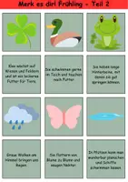 Vorschau - Arbeitsblätter - Merk es dir! schwer Thema Frühling 1. bis 4. Klasse Deutsch, DaZ/DaF, Fremdwörter Spiel - Seite 2