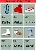 Vorschau - Arbeitsblätter - Merk es dir! einfach Thema Winter 1. bis 2. Klasse Deutsch, DaZ/DaF, Fremdwörter Spiel - Seite 2