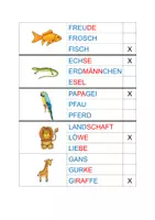 Vorschau - Spiele - Klammerkarten Silbenschrift Tiere, GROSSBUCHSTABEN - Seite 3