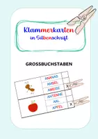 Vorschau - Arbeitsblätter - Klammerkarten Silbenschrift GROSSBUCHSTABEN - Deckblatt