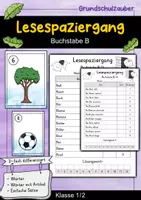 Vorschau - Spiele - Lesespaziergang - Buchstabe B - Deckblatt