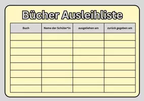 Vorschau - Anderer Materialtyp - Bücher Ausleihliste - Seite 1