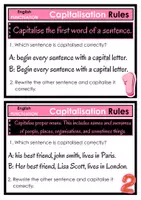 Vorschau - Stationenlernen - 20 Task Cards - English Punctuation - Capitalisation - Seite 2