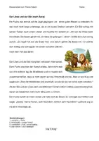 Vorschau - Test - Klassenarbeit Deutsch 📚 – Erzählung (Fabel) untersuchen: Der Löwe und der Bär nach Äsop: Wörtliche Rede, Merkmale, Textverständnis, Sprichwort, Lehre, Lückentext mit EHZ - Seite 1