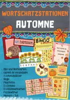 Vorschau - Stationenlernen - Wortschatzstationen: automne - Deckblatt