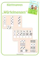 Vorschau - Stationenlernen - Klettmappen: Würfelmengen (ZR 3 bis ZR 6) - Deckblatt