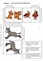 Vista previa - Manualidades / Dibujos para colorear - Los músicos de Bremen - Marionetas de Dedos - Cuento de Hadas - página 2