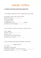 anteprima - Esercizi - Analisi logica - Pagina di copertina