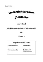 Vorschau - Stundenentwürfe - Unterrichtsreihe Deutsch Klassenstufenprogramm 9 - Seite 1
