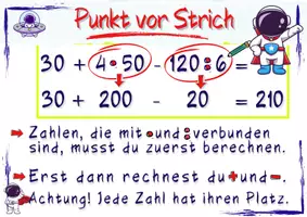 Vorschau - Poster - Merkplakate/Merkeintrag Punkt vor Strich und Klammerregel - Deckblatt