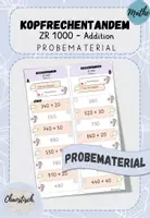 Vorschau - Aufgabenkarten - Kopfrechentandem ZR 1000 - Addition | PROBEMATERIAL - Deckblatt