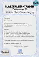 Vorschau - Aufgabenkarten - Tandemaufgaben ZR 20 - Platzhalter | Addition ohne ZÜ - Seite 1
