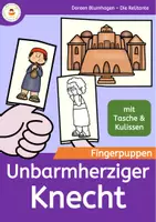 Vorschau - Arbeitsblätter - Gleichnis vom unbarmherzigen Knecht - Fingerpuppen zur Bibel - Deckblatt